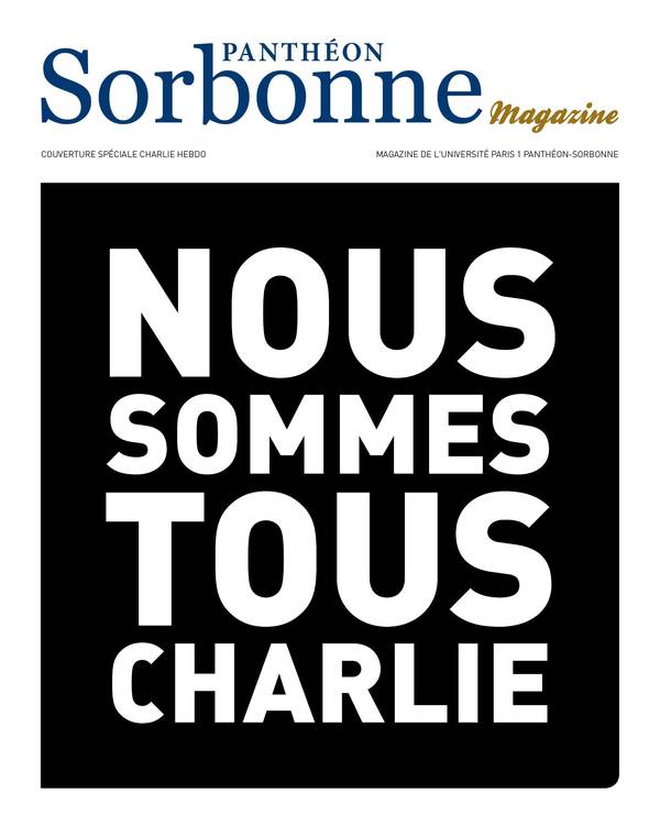 couverture du magazine Panthéon-Sorbonne "Nous sommes tous Charlie"