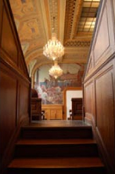 escalier d'accès à l'amphithéâtre Liard en Sorbonne